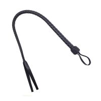 Батіг гнучкий снейк, натуральна шкіра, колір чорний, довжина 80 см