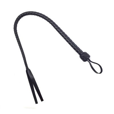 Батіг гнучкий снейк, натуральна шкіра, колір чорний, довжина 80 см