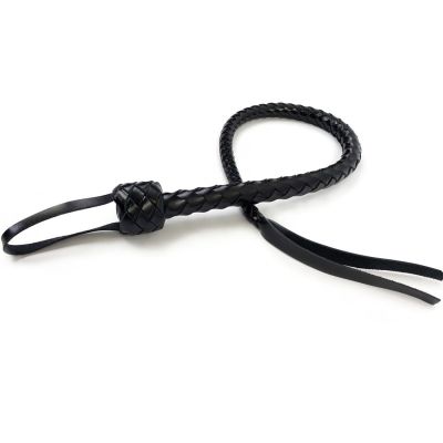 Батіг гнучкий снейк, натуральна шкіра, колір чорний, довжина 80 см