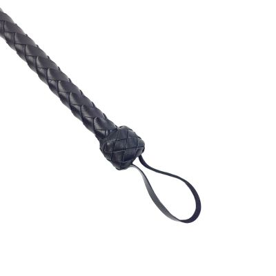Батіг гнучкий снейк, натуральна шкіра, колір чорний, довжина 80 см