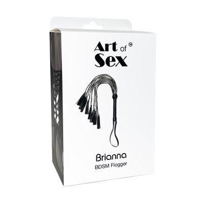 Ажурний батіг з екошкіри Art of Sex — Brianna, колір чорний