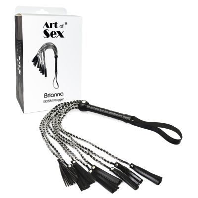 Ажурний батіг з екошкіри Art of Sex — Brianna, колір чорний
