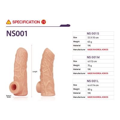 Насадка на член Kokos Nude Sleeve NS 001 L Насадка на член Kokos Nude Sleeve NS 001 L
