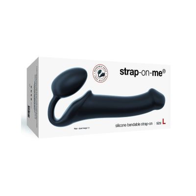 Безремінний страпон Strap-On-Me Black L, повністю регульований, діаметр 3,7см