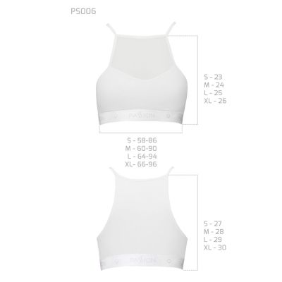 Спортивний топ з прозорою вставкою Passion PS006 TOP white, size L Спортивний топ з прозорою вставкою Passion PS006 TOP white, size L