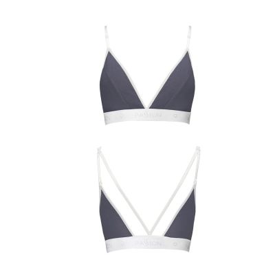 Спортивний топ з подвійними бретелями Passion PS007 TOP dark grey, size L Спортивний топ з подвійними бретелями Passion PS007 TOP dark grey, size L