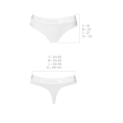 Трусики-бразиліана з бавовни Passion PS005 PANTIES white, size M