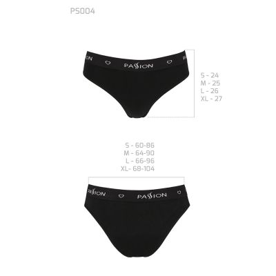 Трусики-сліпи з бавовни та еластаном Passion PS004 PANTIES L, black Трусики-сліпи з бавовни та еластаном Passion PS004 PANTIES L, black