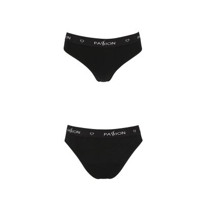 Трусики-сліпи з бавовни та еластаном Passion PS004 PANTIES L, black Трусики-сліпи з бавовни та еластаном Passion PS004 PANTIES L, black