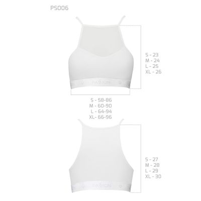 Спортивний топ з прозорою вставкою Passion PS006 TOP white, size S Спортивний топ з прозорою вставкою Passion PS006 TOP white, size S