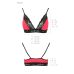 Еластичний топ з мереживом Passion PS001 TOP red-black, size S