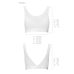 Топ з прозорою вставкою Passion PS002 TOP white, size XL