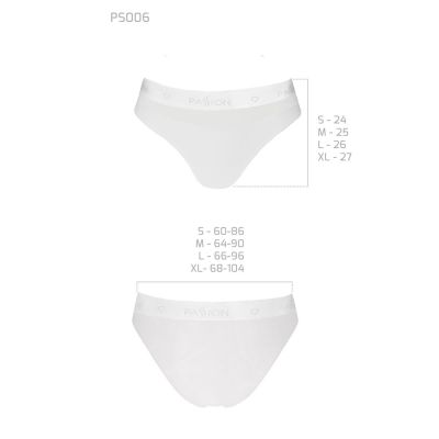 Трусики з прозорою вставкою Passion PS006 PANTIES white, size M
