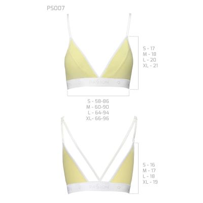 Спортивний топ з подвійними бретелями Passion PS007 TOP yellow, size M Спортивний топ з подвійними бретелями Passion PS007 TOP yellow, size M