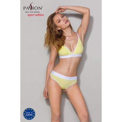 Спортивний топ з подвійними бретелями Passion PS007 TOP yellow, size M Спортивний топ з подвійними бретелями Passion PS007 TOP yellow, size M