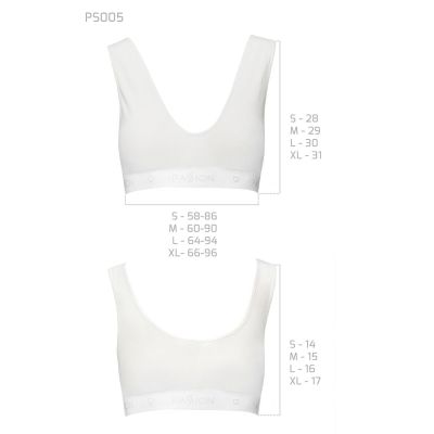 Спортивний топ з еластичної бавовни Passion PS005 TOP white, size L Спортивний топ з еластичної бавовни Passion PS005 TOP white, size L