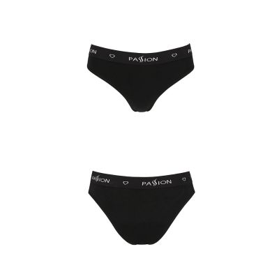 Трусики-сліпи з бавовни та еластаном Passion PS004 PANTIES black, size S Трусики-сліпи з бавовни та еластаном Passion PS004 PANTIES black, size S