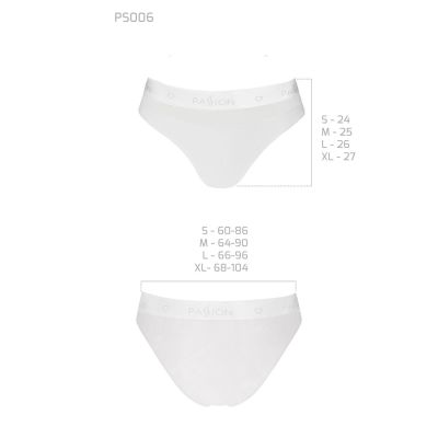 Трусики з прозорою вставкою Passion PS006 PANTIES white, size XL Трусики з прозорою вставкою Passion PS006 PANTIES white, size XL