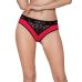 Трусики з широкою гумкою і мереживом Passion PS001 PANTIES red/black, size M