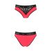 Трусики з широкою гумкою і мереживом Passion PS001 PANTIES red/black, size M