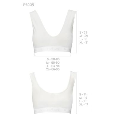 Спортивний топ з еластичної бавовни Passion PS005 TOP white, size M Спортивний топ з еластичної бавовни Passion PS005 TOP white, size M
