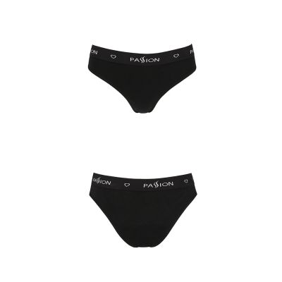 Трусики-сліпи з бавовни та еластаном Passion PS004 PANTIES XL, black Трусики-сліпи з бавовни та еластаном Passion PS004 PANTIES XL, black