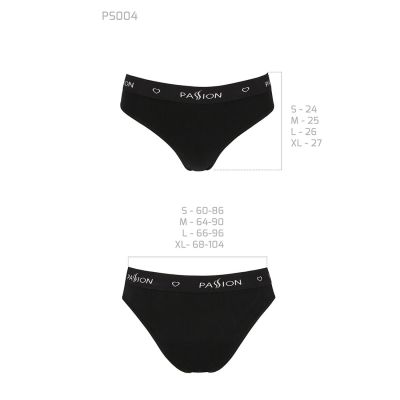 Трусики-сліпи з бавовни та еластаном Passion PS004 PANTIES XL, black Трусики-сліпи з бавовни та еластаном Passion PS004 PANTIES XL, black
