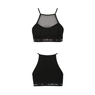 Спортивний топ з прозорою вставкою Passion PS006 TOP black, size L Спортивний топ з прозорою вставкою Passion PS006 TOP black, size L