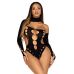 Боді Leg Avenue Seamless thong back bodysuit Black One Size