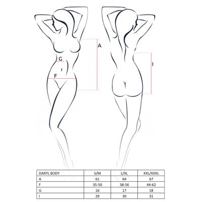 Боді з дуже глибоким декольте DARYL BODY black S/M - Passion Боді з дуже глибоким декольте DARYL BODY black S/M - Passion