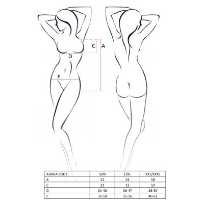 Боді монокіні ADARA BODY black XXL/XXXL - Passion