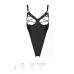 Боді з екошкіри Celine Body black L/XL — Passion: з доступом, відкритий Боді з екошкіри Celine Body black L/XL — Passion: з доступом, відкритий