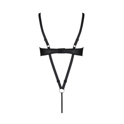Боді з екошкіри Celine Body black L/XL — Passion: з доступом, відкритий Боді з екошкіри Celine Body black L/XL — Passion: з доступом, відкритий