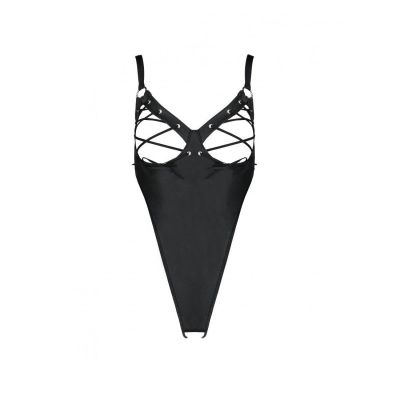 Боді з екошкіри Celine Body black L/XL — Passion: з доступом, відкритий Боді з екошкіри Celine Body black L/XL — Passion: з доступом, відкритий