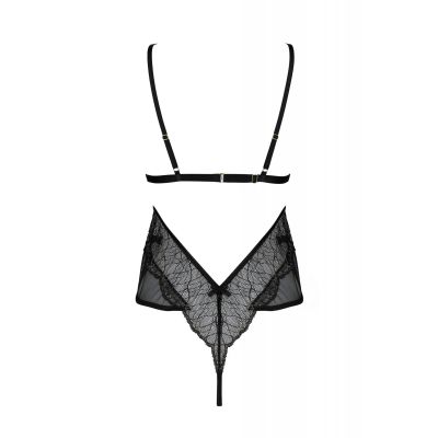 Боді Passion Amberly Body 4XL/5XL black, асиметричний крій, мереживний ліф, золота нитка Боді Passion Amberly Body 4XL/5XL black, асиметричний крій, мереживний ліф, золота нитка