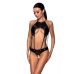 Боді з екошкіри з ремінцями та перфорацією Tamaris Body black L/XL — Passion