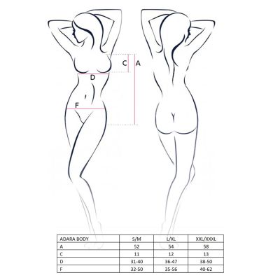 Боді монокіні ADARA BODY red S/M - Passion