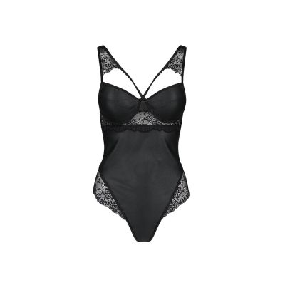 Боді з еко-шкіри та мережива Loona Body black S/M - Passion Боді з еко-шкіри та мережива Loona Body black S/M - Passion