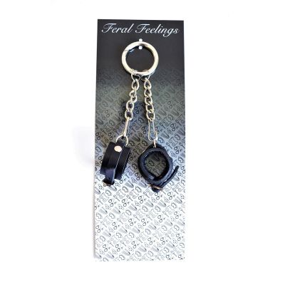 Брелок Наручники з пряжкою Чорний Брелок Наручники з пряжкою Чорний