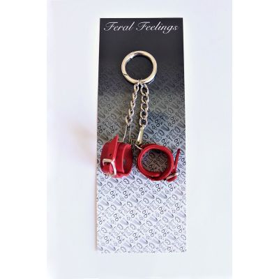 Брелок Наручники з пряжкою Червоний Брелок Наручники з пряжкою Червоний