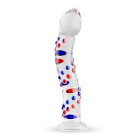 Скляний ділдо з вигинами і малюнком Gildo Glass Dildo No. 3 Скляний ділдо з вигинами і малюнком Gildo Glass Dildo No. 3