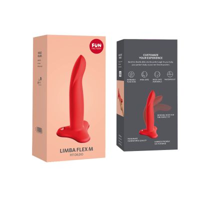 Фалоімітатор Fun Factory LIMBA FLEX M, кораловий, гнучкий, з ефектом пам’яті, підходить для зони G
