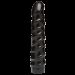 Ділдо Doc Johnson CodeBlack - 8 Inch Raging Vac-U-Lock із стимулюючим рельєфом, діаметр 3,8 см