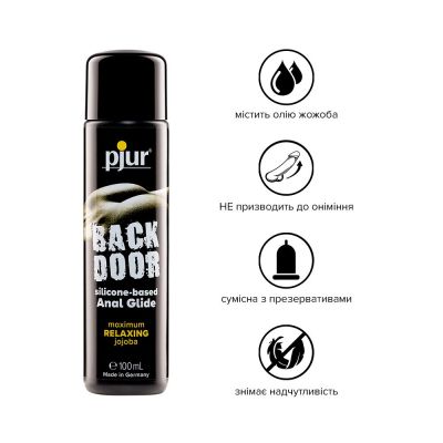 Анальна змазка pjur backdoor anal Relaxing jojoba silicone (100 мл) на силіконовій основі з олією жожоба