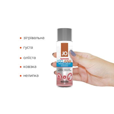 Анальна змазка System JO ANAL H2O — WARMING (60 мл), розігрівальна, на водній основі