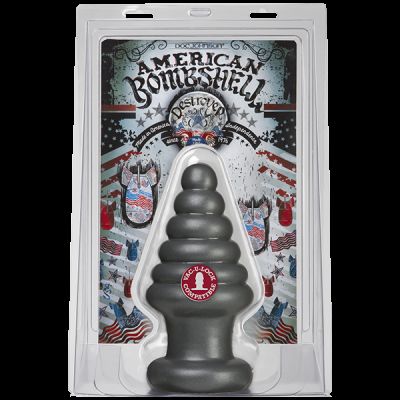 Анальна пробка для фістингу Doc Johnson American Bombshell Destroyer Gun Metal, діаметр 10,7 см