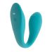 Подвійний вібратор S Pleasures Premium Delight, бірюзовий, для клітора та точки G, 10 режимів