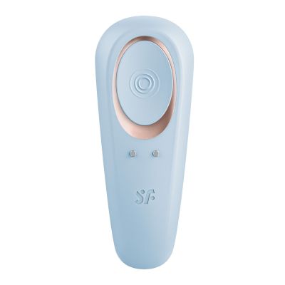Вібратор для пар Satisfyer Double Classic Light Blue з одним моторчиком