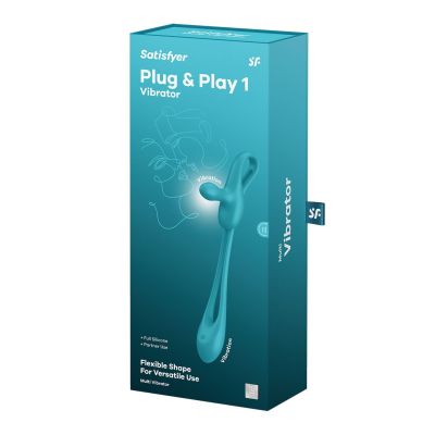 Мультивібратор Satisfyer Plug & Play 1 для неї та для нього, 2 мотори Мультивібратор Satisfyer Plug & Play 1 для неї та для нього, 2 мотори