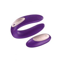 Вібратор для пар Satisfyer Double Plus Remote з пультом ДК та двома моторчиками Вібратор для пар Satisfyer Double Plus Remote з пультом ДК та двома моторчиками